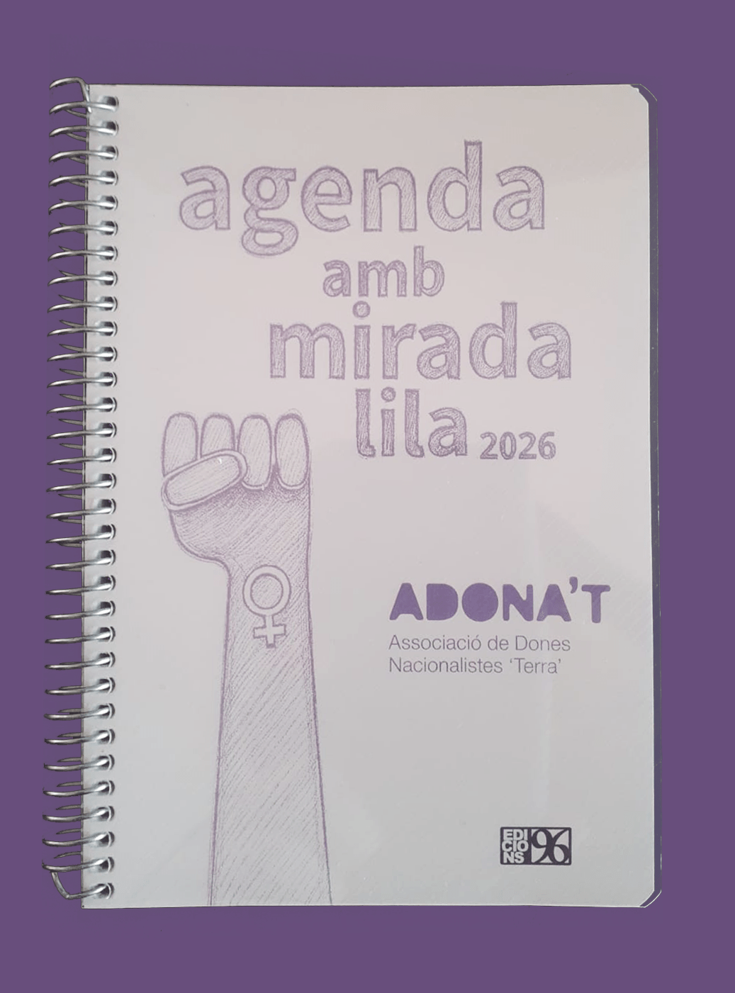 Agenda ADONA’T 2026, amb mirada lila i quatre dones de Castelló
