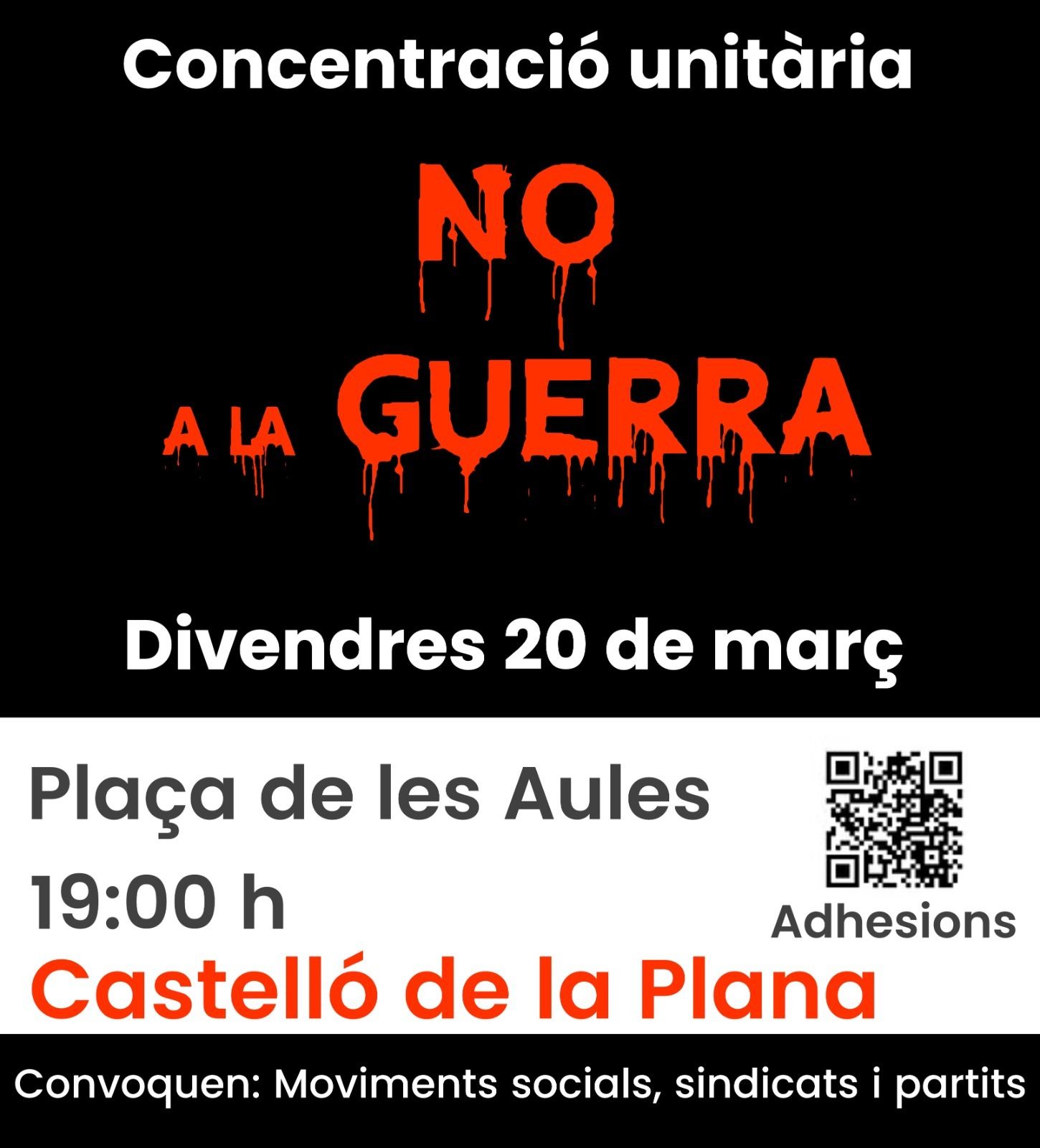 ADONA’T diu “No a la guerra”