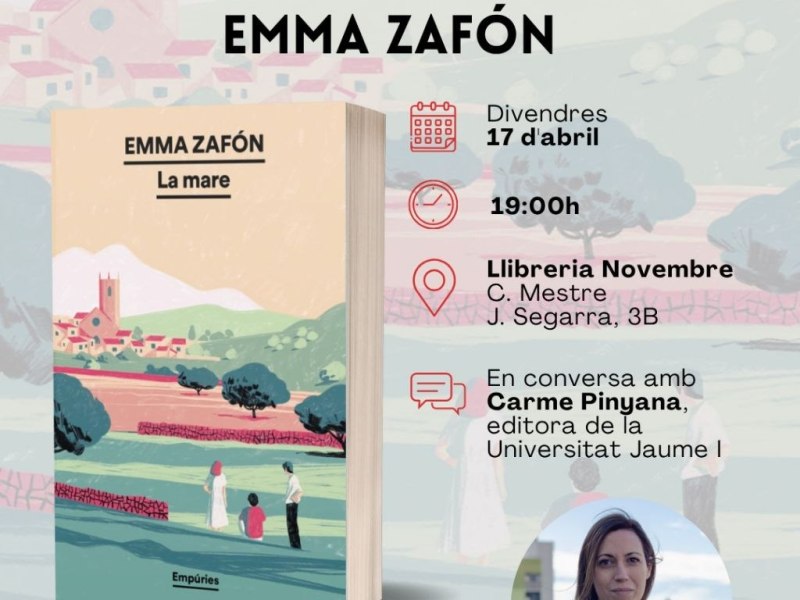 Emma Zafón presenta el seu llibre “La mare” de la mà d’ADONA’T a la llibreria Noviembre de Benicàssim